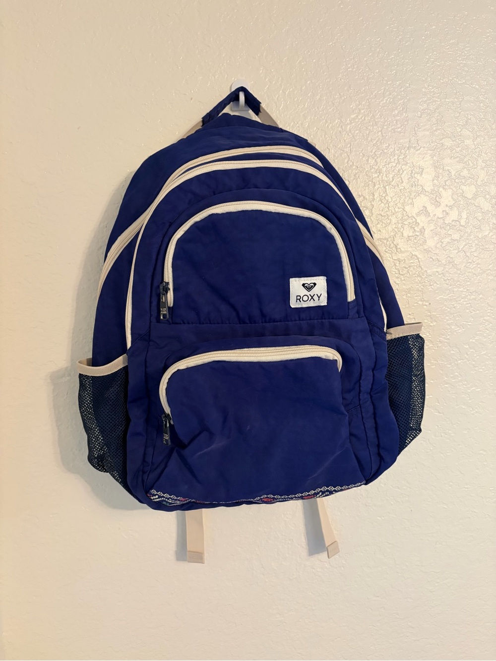 Roxy Royal Blue Backpack with Cream Trim